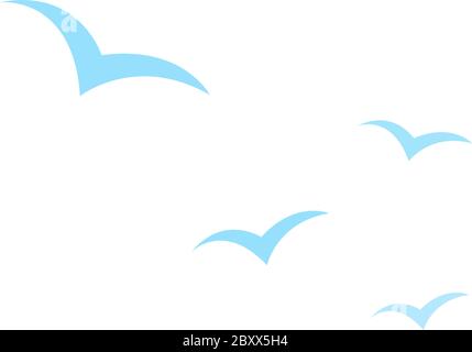 Silhouettes of birds vector icon flat isolated Stock Vector