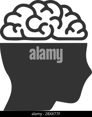 Human brain black icon Stock Vector Image & Art - Alamy
