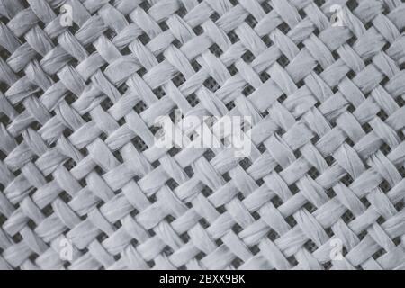 Close up sackcloth background. the weave texture of a rough sacking of white color Stock Photo