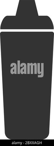 Bar shaker. Black Icon Flat on white background Stock Vector