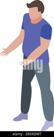 Notary client icon, isometric style Stock Vector