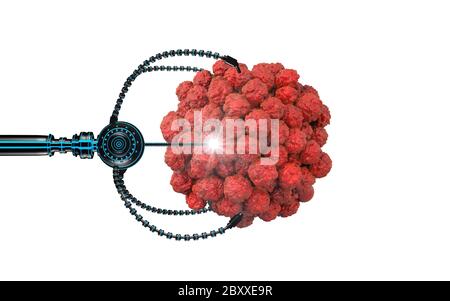 nanorobot and virus, bacteria, microbe. Medical concept anatomical future. Human anatomy, inside organism view Stock Photo