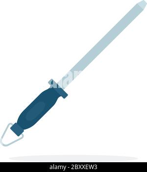 Knife sharpener vector flat material design isolated object on white background. Stock Vector