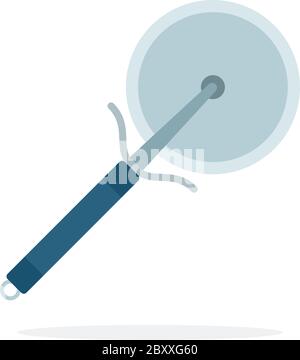 Pizza knife vector flat material design isolated object on white background. Stock Vector