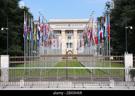 United Nations in Geneva, Switzerland Stock Photo