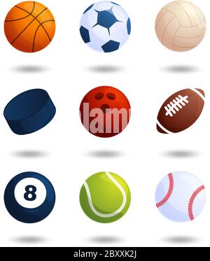 Realistic sports balls vector big set isolated on transparent ...