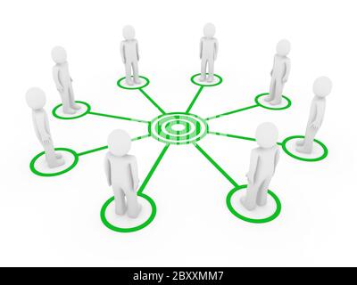 3d men connection Stock Photo