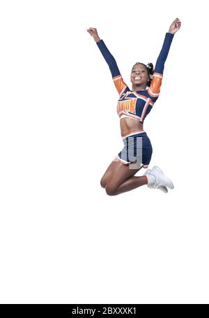 Black Girl Cheerleader Stock Photo