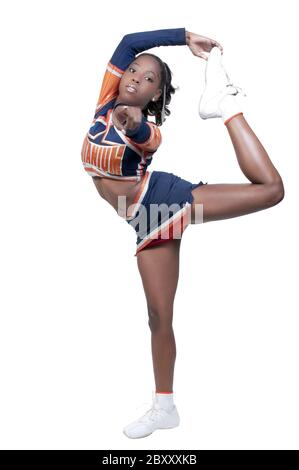 Black Girl Cheerleader Stock Photo