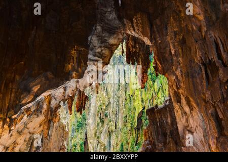 Wall of Batu Cave at Kuala-Lumpur Stock Photo