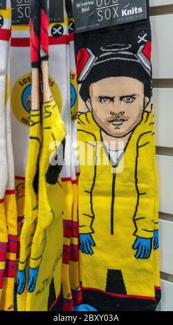 'Breaking Bad' souvenir socks for sale in Old Town Albuquerque, New Mexico Stock Photo
