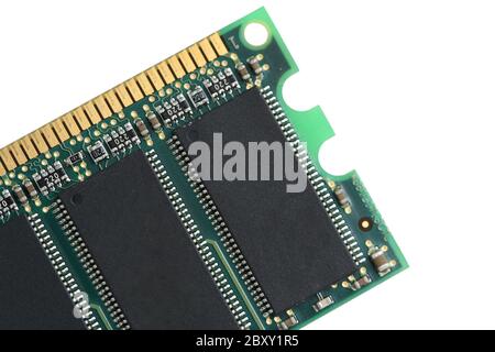 Random access memory chip close up Stock Photo