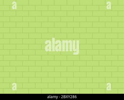 Brick wall green vector flat isolated Stock Vector