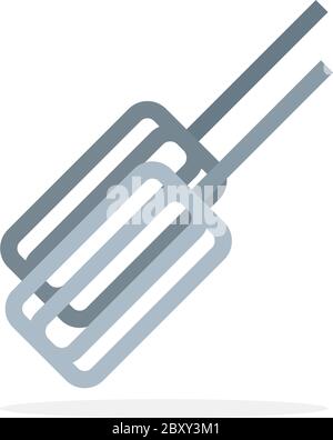 Square beaters for the mixer vector flat isolated Stock Vector