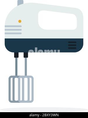 electric mixer cooking kitchen appliance outline vector illustration