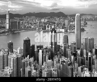 Hong Kong , black and white Stock Photo