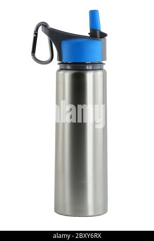 Aluminum bottle water isolated white background Stock Photo - Alamy