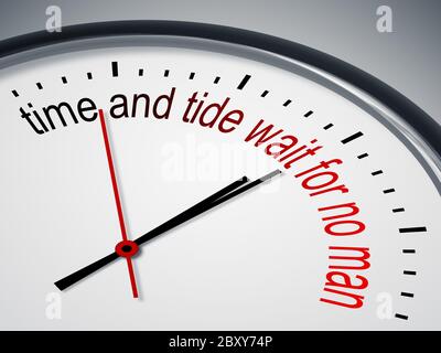 time and tide wait for no man Stock Photo