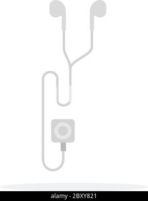 Music player with headphones vector flat isolated Stock Vector
