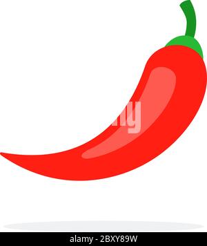 Red pepper chilli vector flat isolated Stock Vector