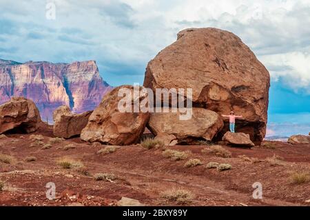 Large boulders in Marble Canyon, Northern Arizona, USA Stock Photo