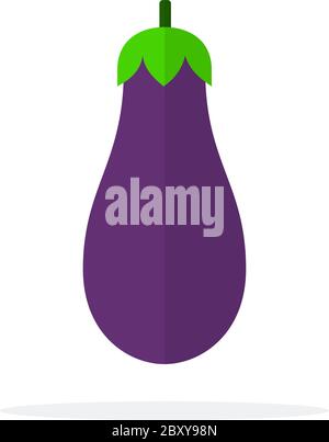 Eggplant vector flat isolated Stock Vector