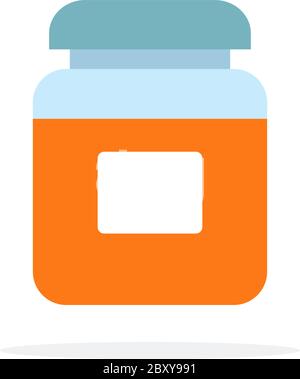Glass container with curry spices vector flat isolated Stock Vector