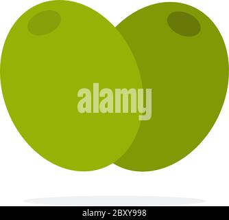 Two olive berries Stock Vector
