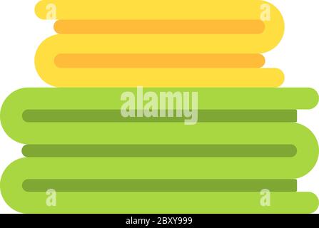 Bath towels vector icon flat isolated Stock Vector