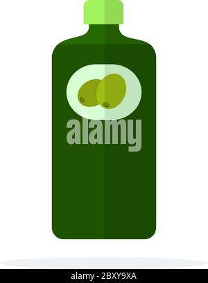 Bottle of olive oil vector flat isolated Stock Vector