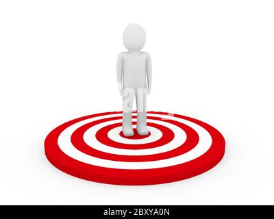 3d man target Stock Photo