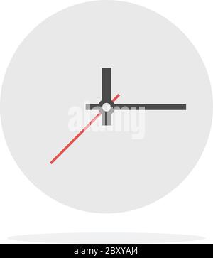 Wall Clock without numbers vector flat isolated Stock Vector