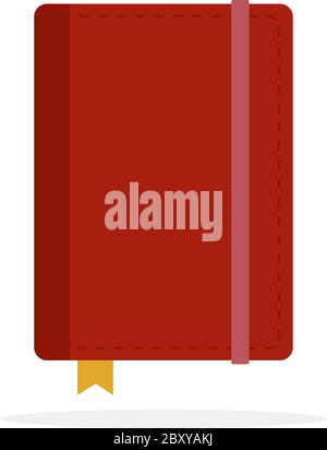 Private diary with a bookmark vector flat isolated Stock Vector