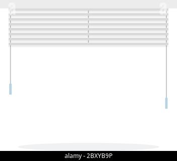 Open window blinds Stock Vector