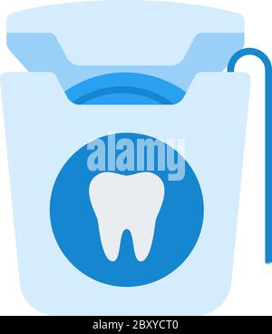 Dental floss vector icon flat isolated Stock Vector