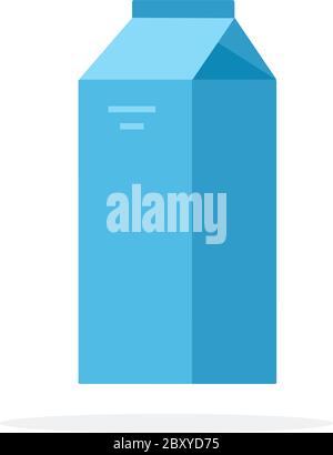 Blue paper bag of milk Stock Vector