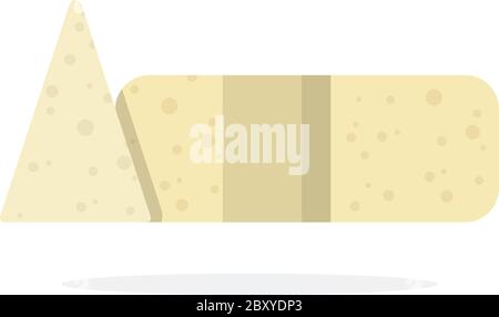 Cheese head and cheese triangle Stock Vector