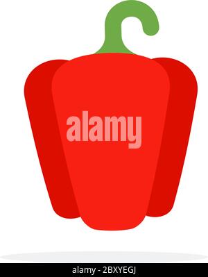 Red bell pepper vertical Stock Vector