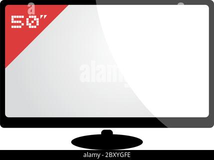 big screen television Stock Vector