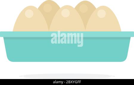 Eggs in the container Stock Vector