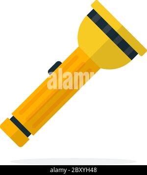 Pocket flashlight flat isolated vector Stock Vector