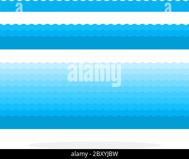 Water levels flat isolated Stock Vector