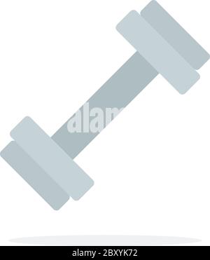 Iron dumbbell for fitness vector flat isolated Stock Vector