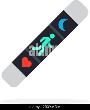 Bracelet with a sleep timer flat isolated Stock Vector