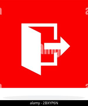 Bolt-hole exit sign flat isolated Stock Vector