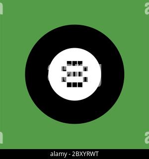 billiards ball number eight Stock Vector