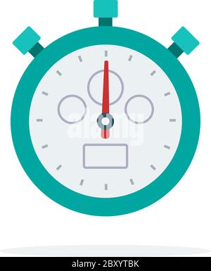 Quick stopwatch icon flat vector. Stop watch. Clock timer isolated ...
