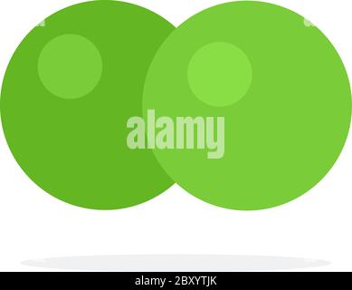Two grape berries flat isolated Stock Vector