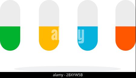 Sports vitamins in capsules vector flat isolated Stock Vector