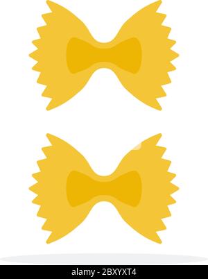 Farfalle macaroni vector flat isolated Stock Vector